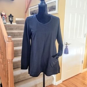 LOGO by Lori Goldstein Black cozy pullover!!! Size S